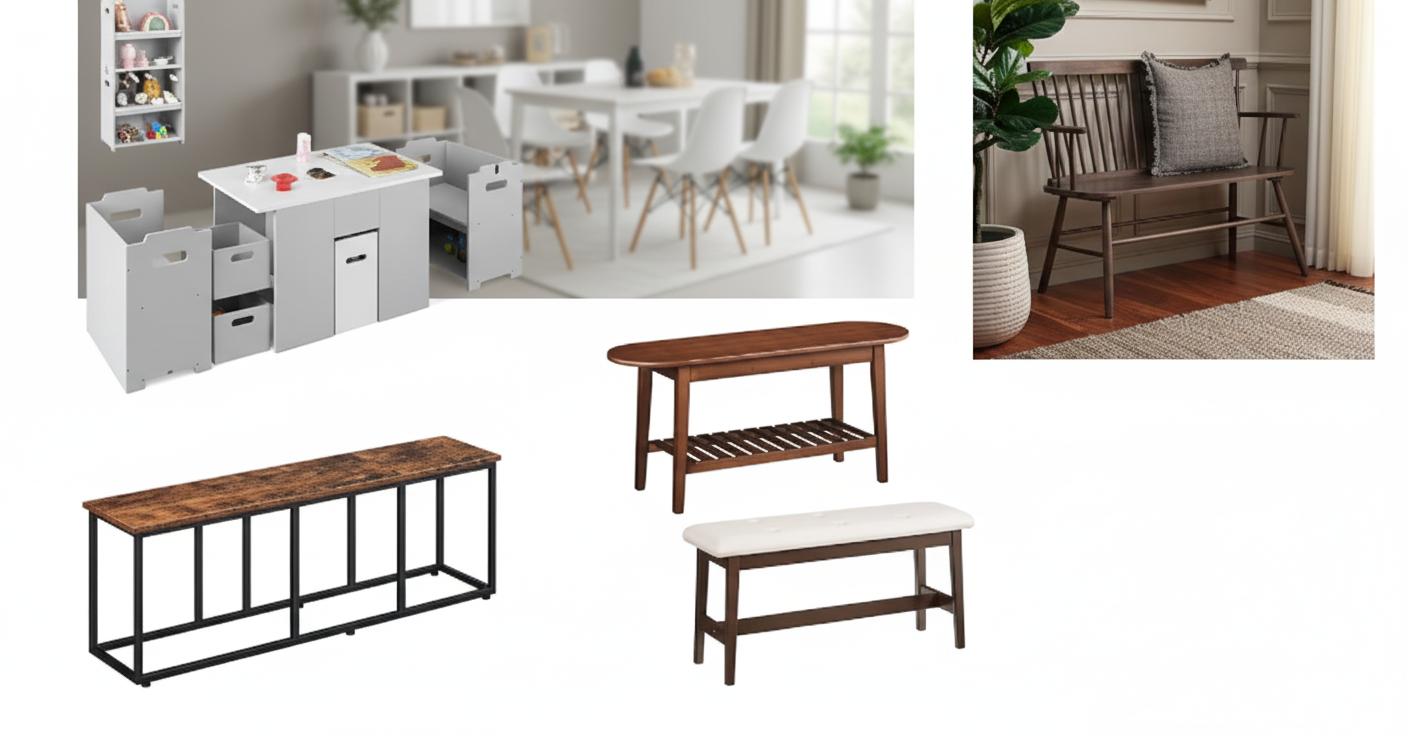 Best Convertible Dining Bench with Hidden Storage - Space-Saving, Multi-Functional, and Stylish