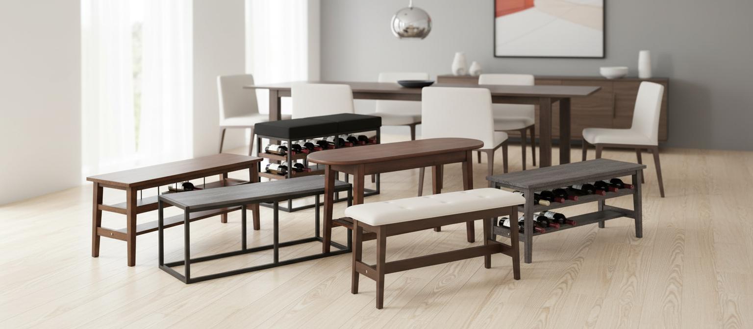 Best Convertible Dining Bench with Integrated Wine Rack - Sturdy Construction, Stylish Farmhouse Design, and Functional Storage