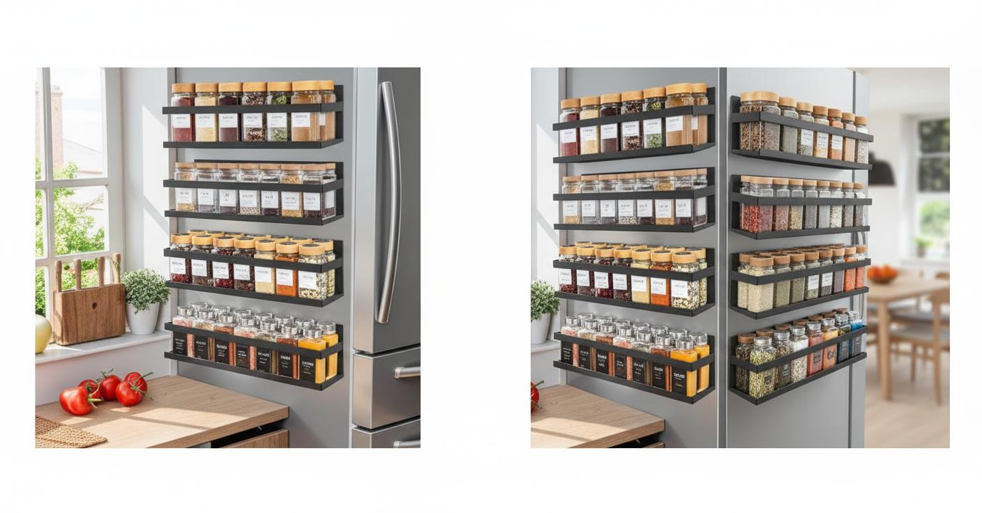 Best Customizable Magnetic Spice Display - Space-Saving, Versatile, and Easy to Use