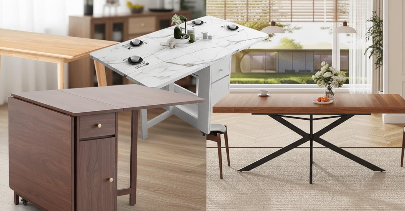Best Extendable Dining Table - Sturdy Construction, Eco-Friendly Materials and Space-Saving Design