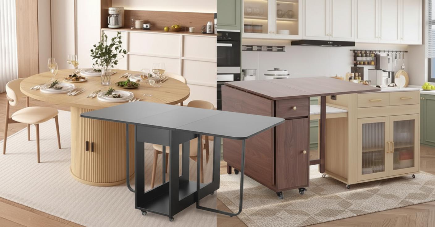 Best Extendable Dining Table with Hidden Storage - Versatile Design, Extra Storage, Space-Saving