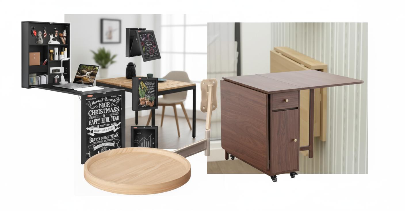 Best Extendable Wall-Mounted Dining Table - Space-Saving, Versatile, Fold-Down Design