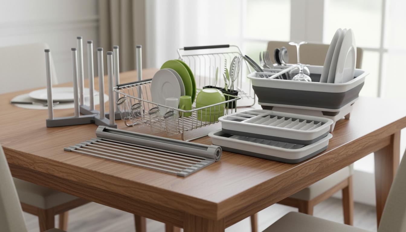 Best Foldable Glassware Drying Rack - Space-Saving, Compact Design, Easy Storage