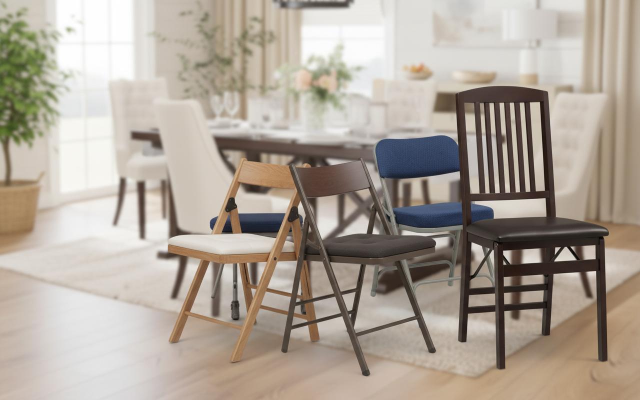 Best Foldable High-Back Dining Chairs - Space-Saving, Stylish Design, Padded Seats