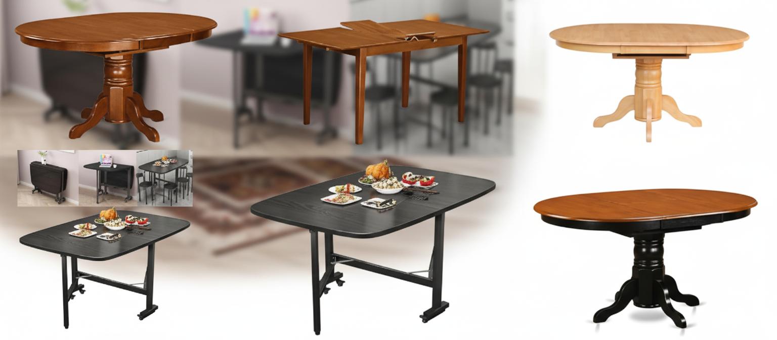 Best Hidden-Leaf Dining Table - Stylish Design, Expandable Space, Family Friendly