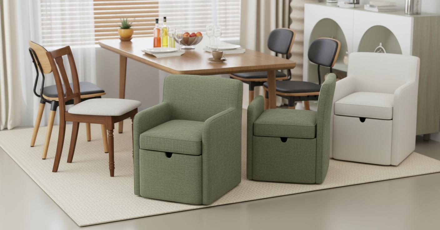 Best Hidden Storage Dining Chairs - Maximizing Dining Comfort, Stylish Vintage Design and Space-Saving Solution