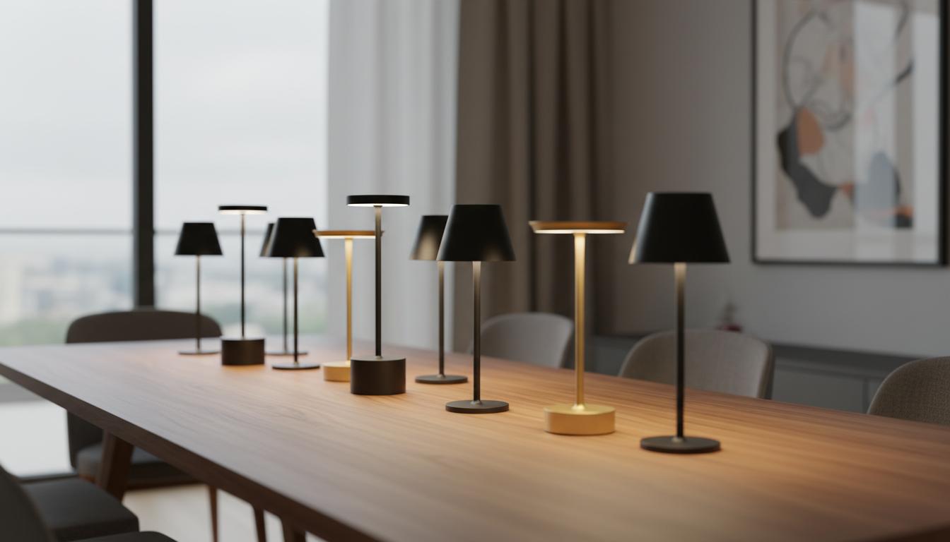 Best LED Illuminated Dining Table - Adjustable Ambiance, Cordless Design, Rechargeable Lighting