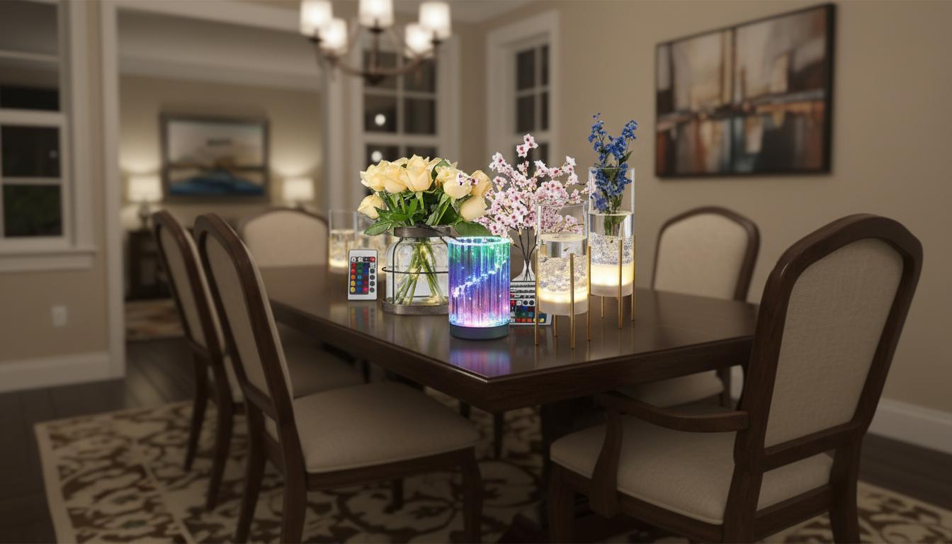 Best LED-Lit Centerpiece Vases - Rustic Charm, Warm Glow, and Durable Design