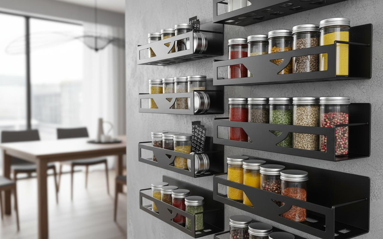 Best Magnetic Spice Rack for Dining Wall - Space-Saving Design, Easy Accessibility, and Sleek Organization