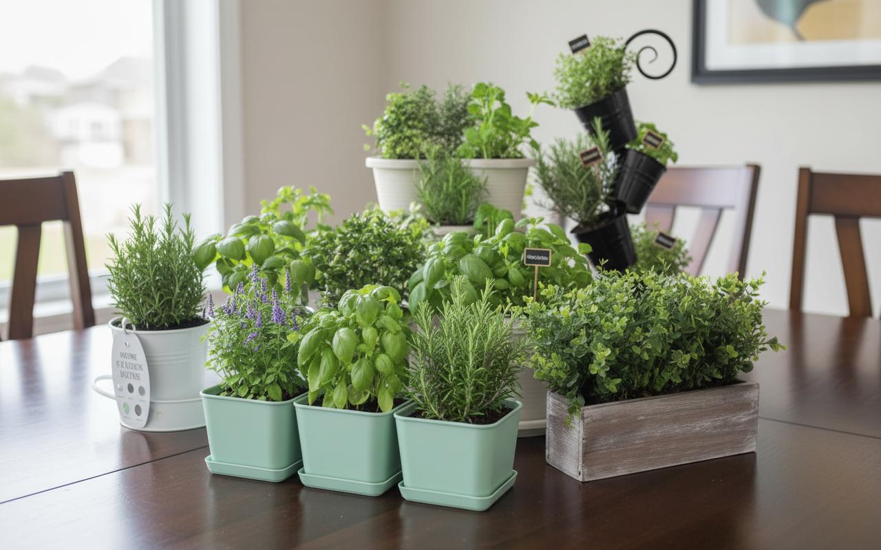 Best Multifunctional Centerpiece Herb Planter - Stylish Design, Efficient Drainage, and Indoor Versatility