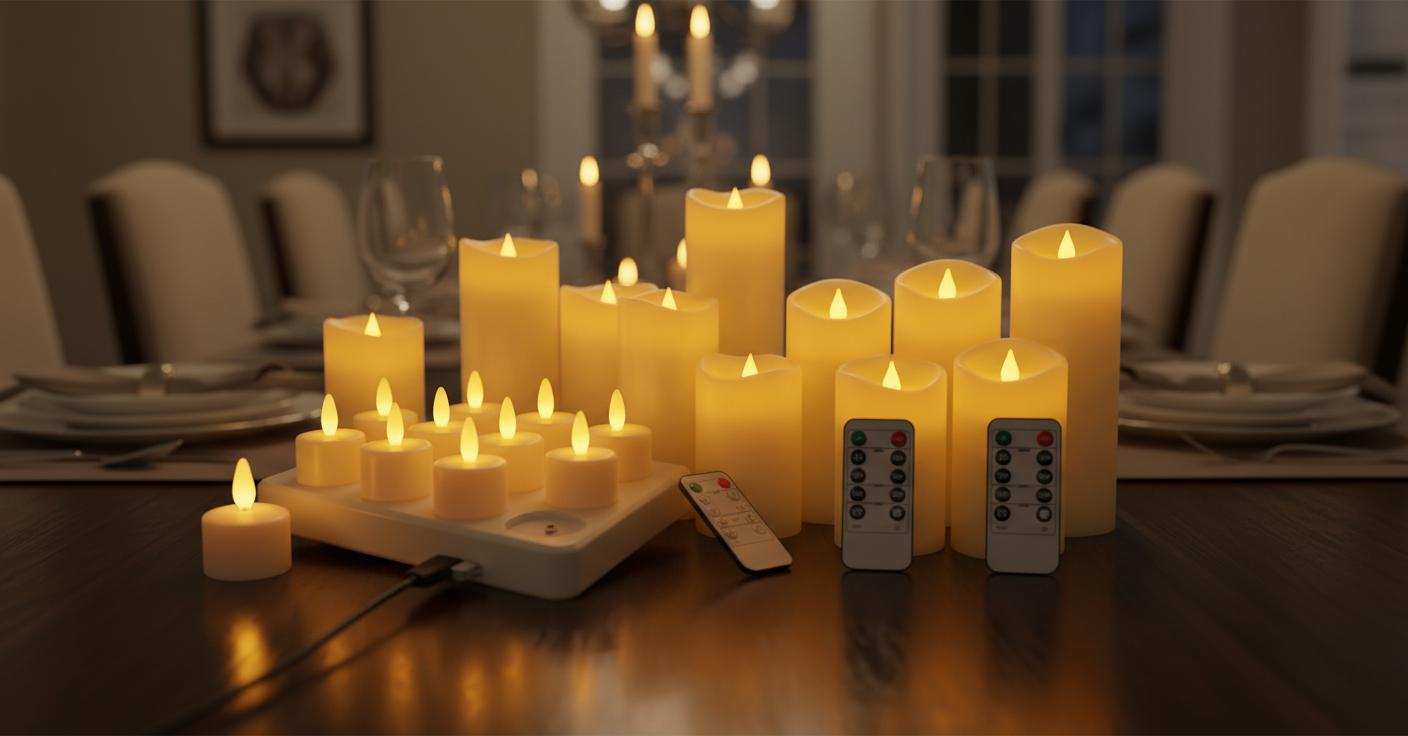 Best Rechargeable LED Candelabra Set - Long-Lasting Ambiance, Flameless Safety, and Convenient Reusability