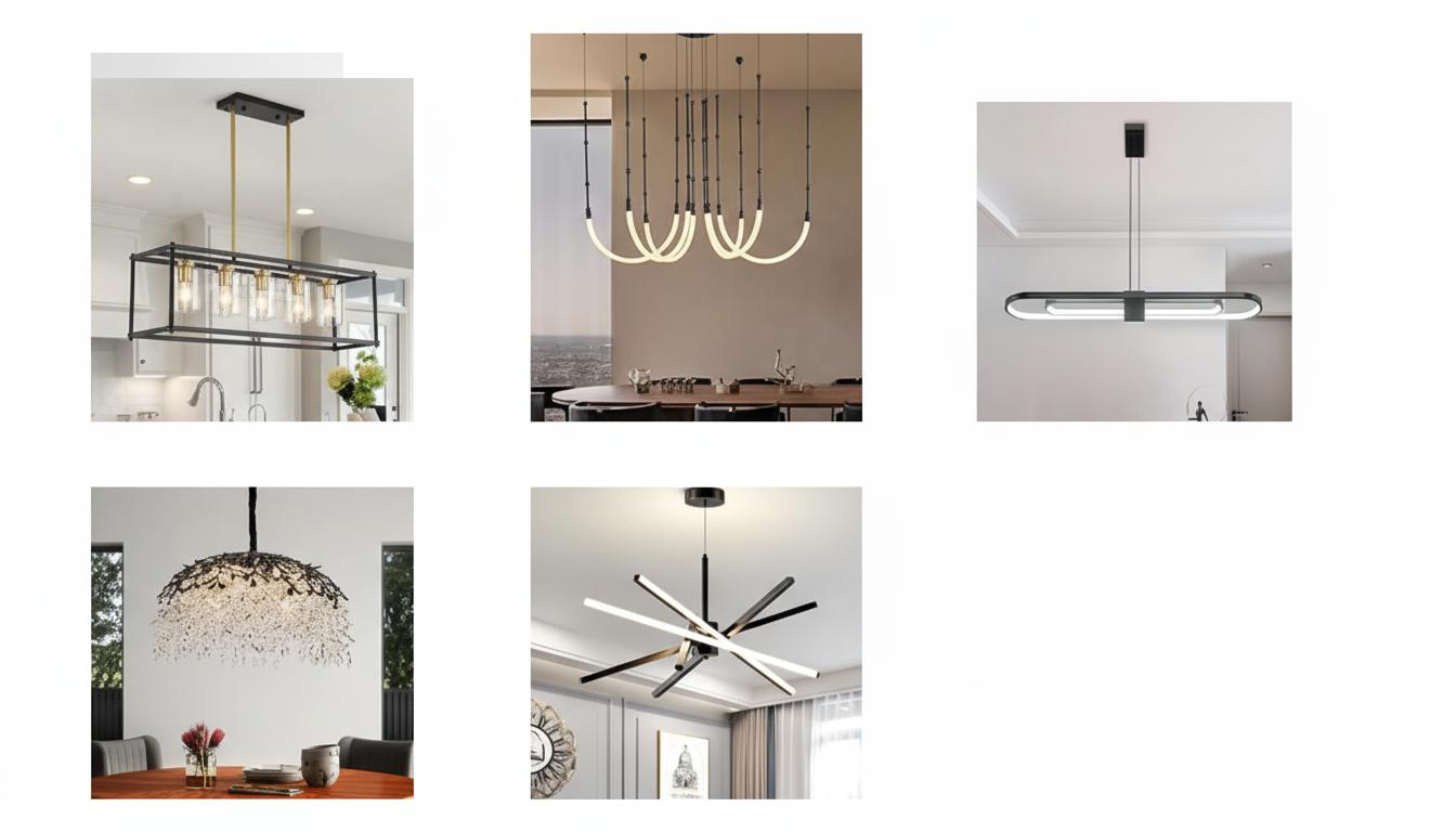 Best Smart Dining Room Lighting System - Modern Farmhouse Style, Elegant Black and Gold Chandelier, Energy Efficient Controls