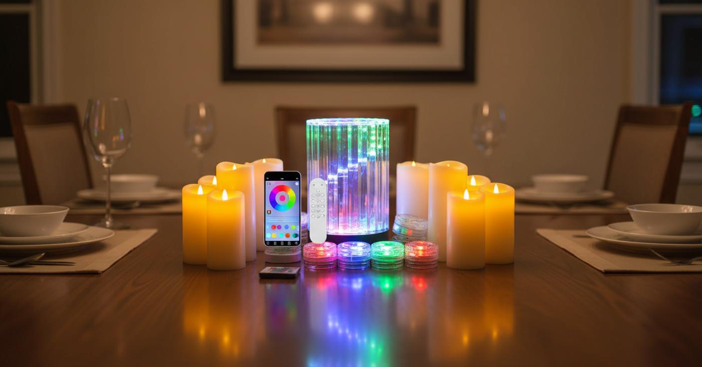 Best Smart LED Centerpiece - Vibrant Colors, Waterproof Design, Underwater Lighting Effects