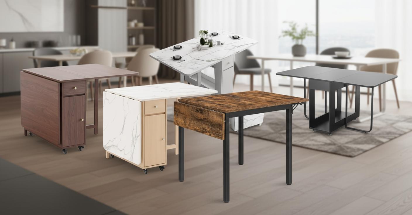Best Space-Saving Drop-Leaf Dining Table - Maximizes Space, Enhances Functionality, Stylish Design