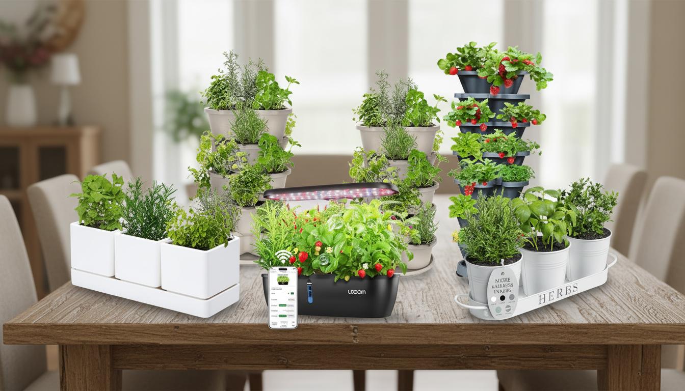 Best Tabletop Herb Garden Planters - Compact Size, Superior Drainage, Ideal for Succulents and Herbs