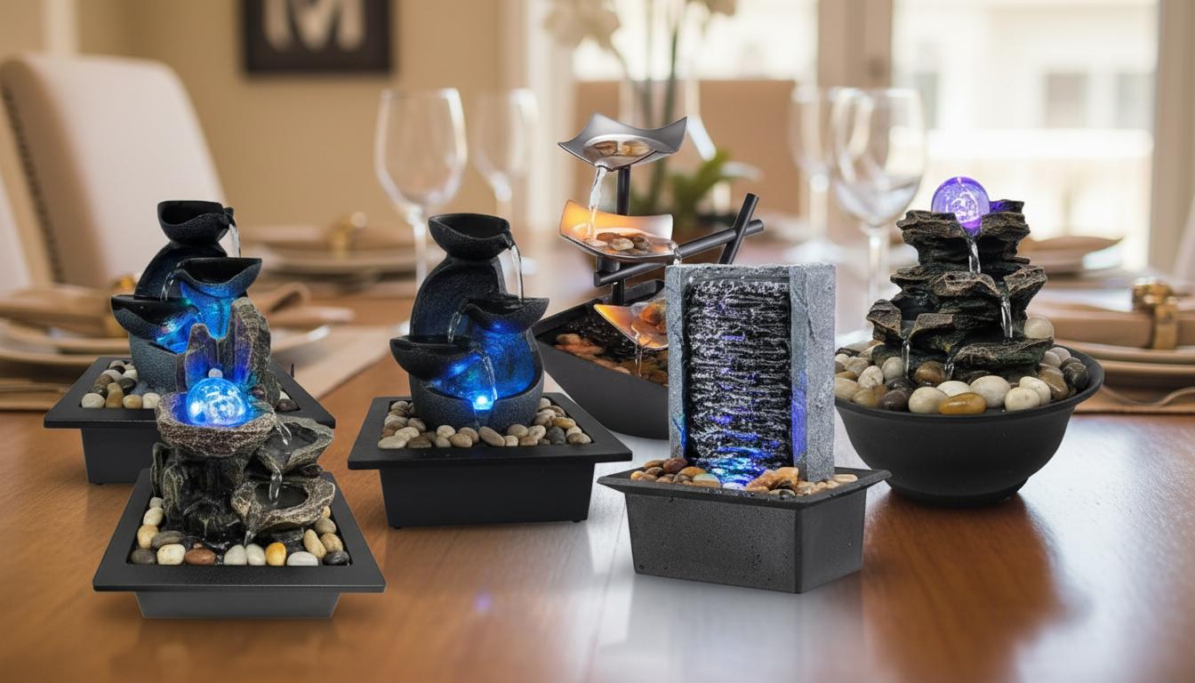 Best Tabletop Indoor Fountain - Calming Ambiance, Elegant Design and Whisper-Quiet Operation