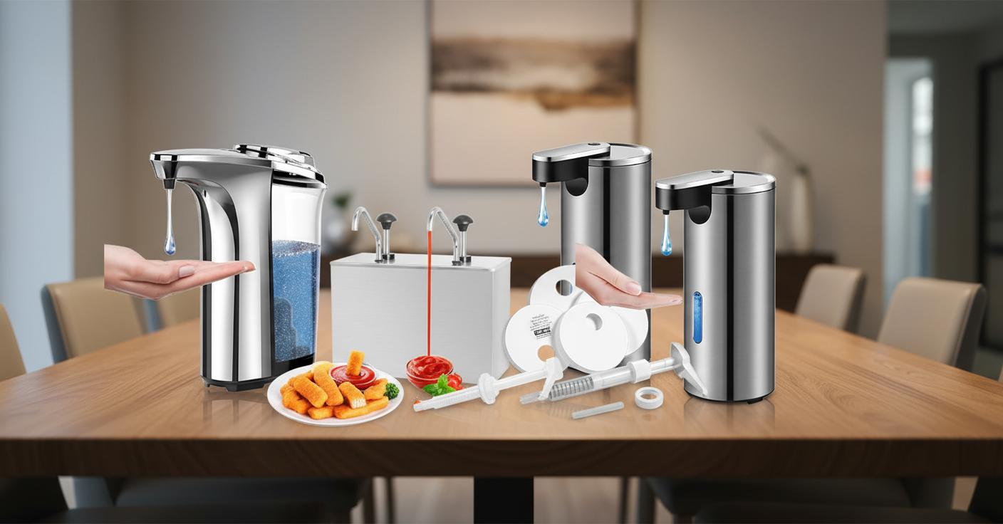 Best Touchless Condiment Dispensers - Hands-Free Operation, Customizable Soap Flow, Hygienic Design