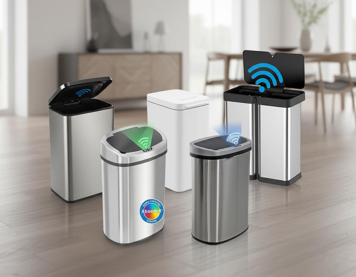 Best Touchless Smart Trash Bin - Hands-Free Operation, Hygienic Waste Disposal, Durable and Stylish Design