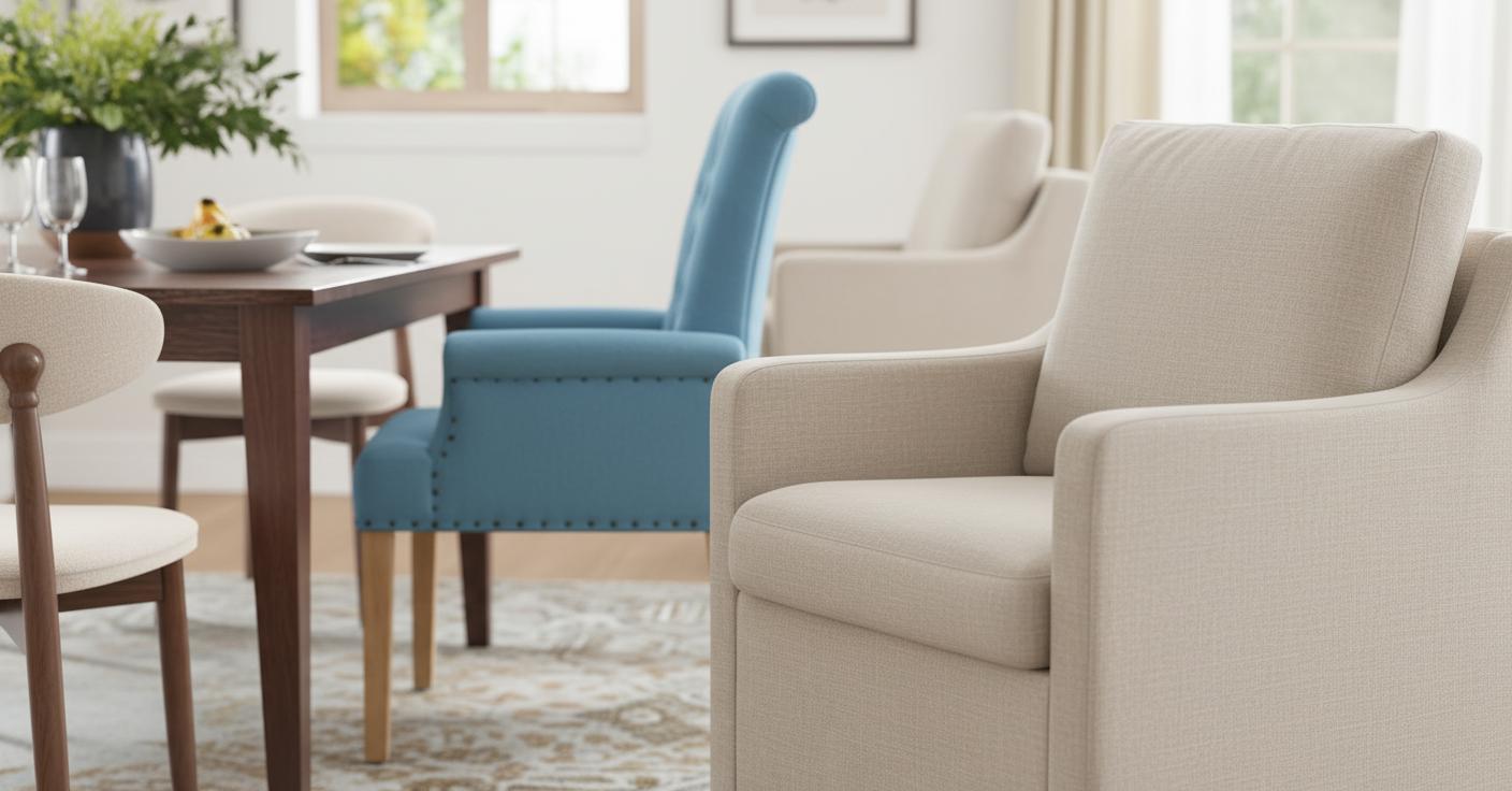 Best Upholstered Dining Armchair with Storage - Stylish Mint and Walnut Accents, Contemporary Design, Functional Comfort