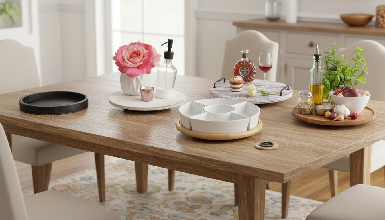 Best Vintage-Style Lazy Susan Servers - Rustic Farmhouse Charm, Durable Craftsmanship, and Easy Organization