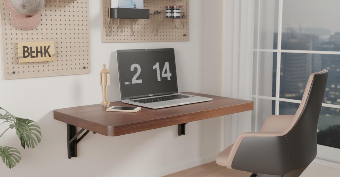 Best Wall-Mounted Foldable Dining Table - Space-Saving, Durable Pine Wood, Easy Fold-Down Design