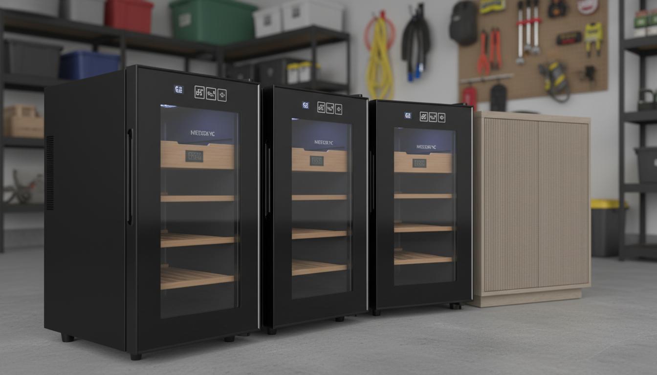 Best Climate-Controlled Cabinet - Precise Temperature Control, Elegant Spanish Cedar Storage, Ideal for Cigar Enthusiasts