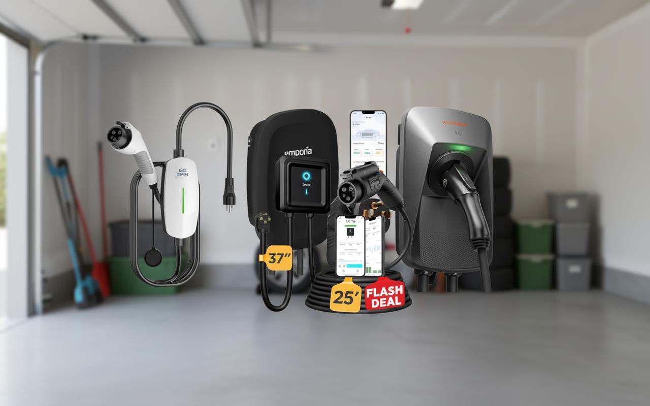 Best Electric Vehicle Charging Station - Fast 48 Amp Level 2 Charging, WiFi Monitoring, Convenient Home Installation