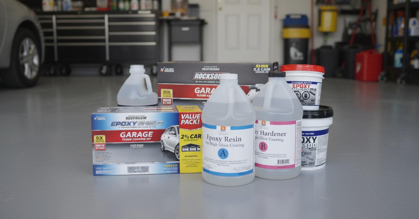 Best Epoxy Floor Coating Kit - Bubble-Free Application, Crystal-Clear Resin, High Gloss Finish