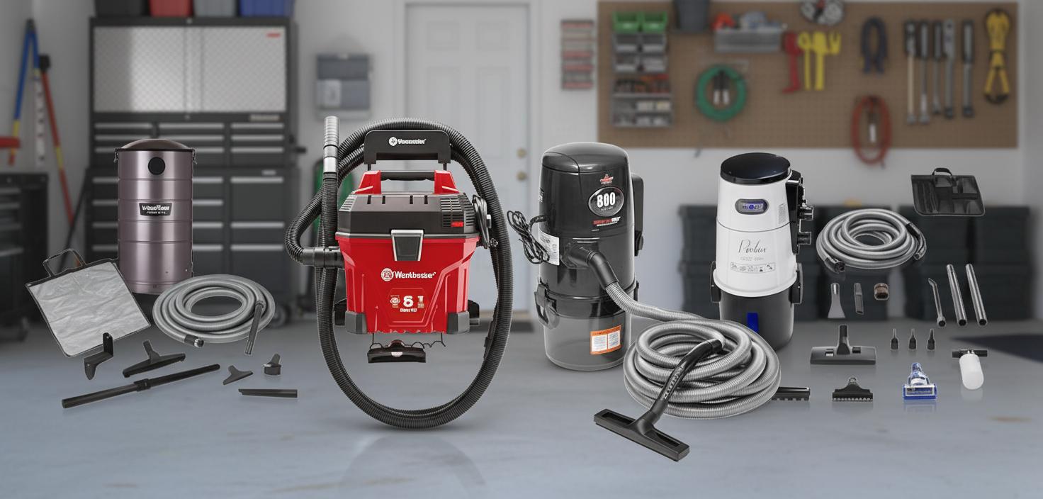Best Integrated Garage Vacuum System - Efficient Cleaning, Extended Reach, Versatile Tools