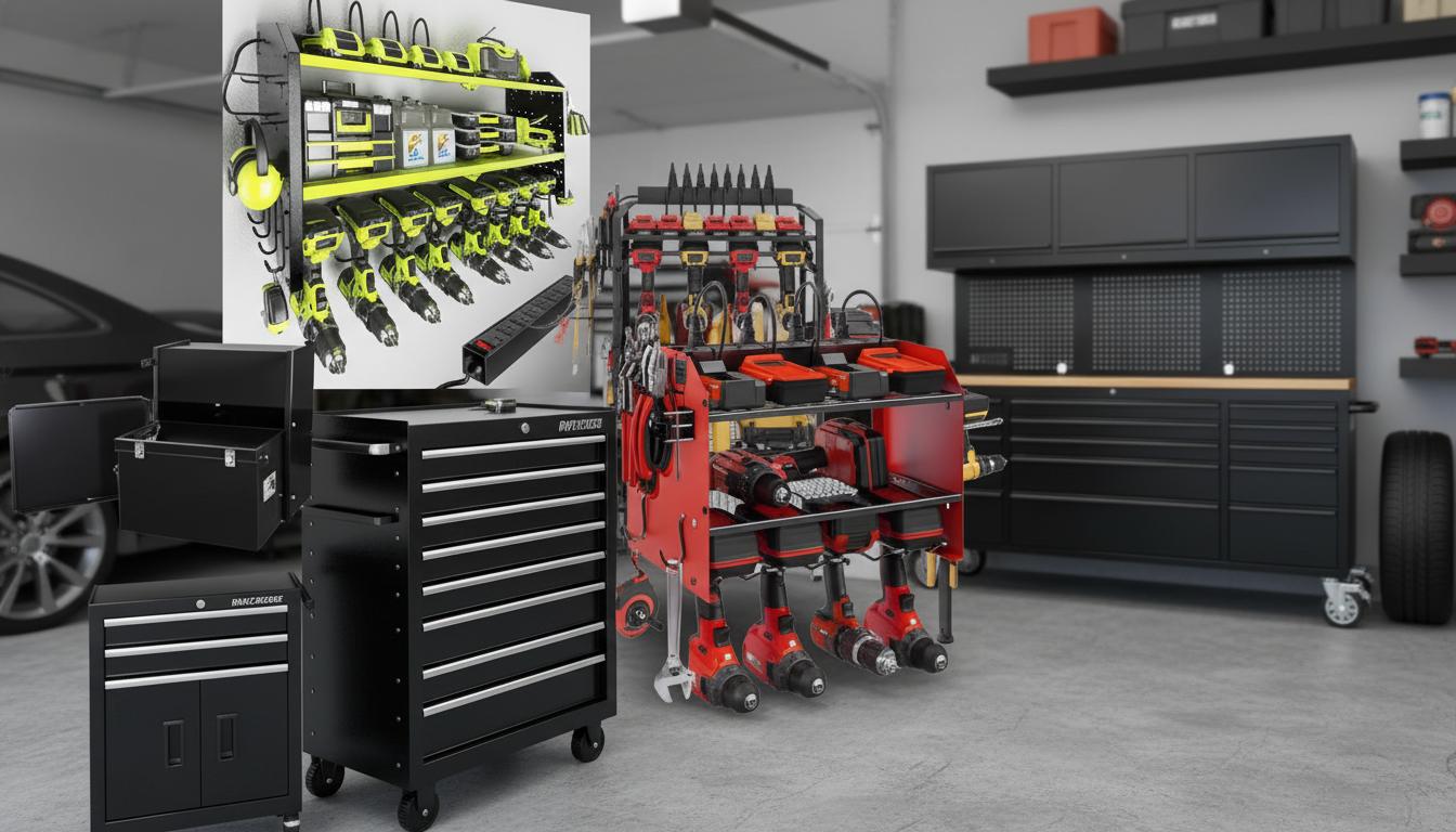 Best Mobile Tool Chest with Charging Station - Efficient Organization, Multiple Power Tool Charging, Durable Design