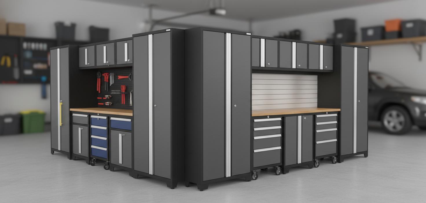 Best Modular Garage Cabinet System - Organized Tool Storage, Efficient Workspace Management, Durable Design