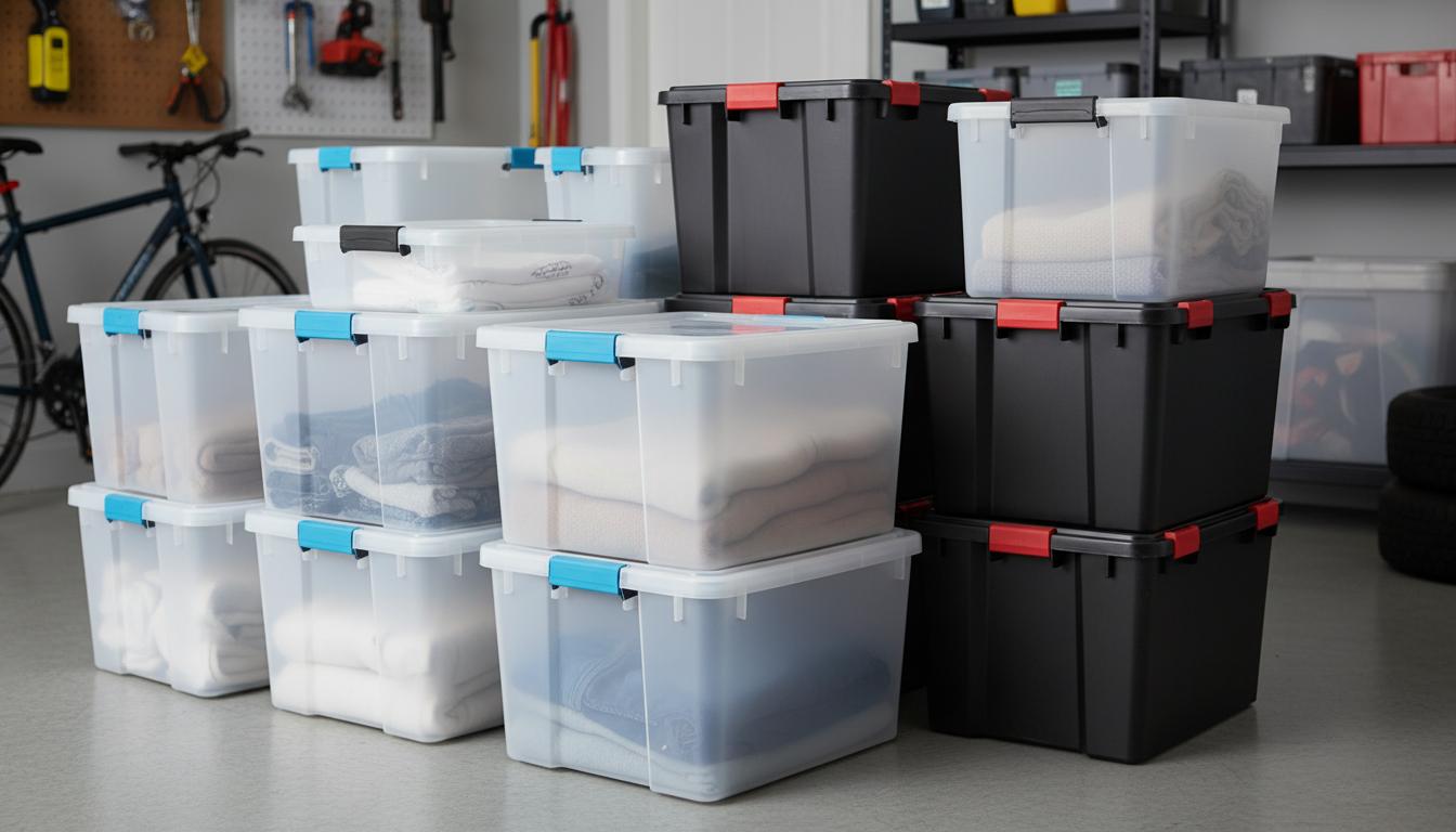 Best Moisture-Resistant Storage Bins - Durable Build, Weather-Resistant Design, Secure Latching Lids