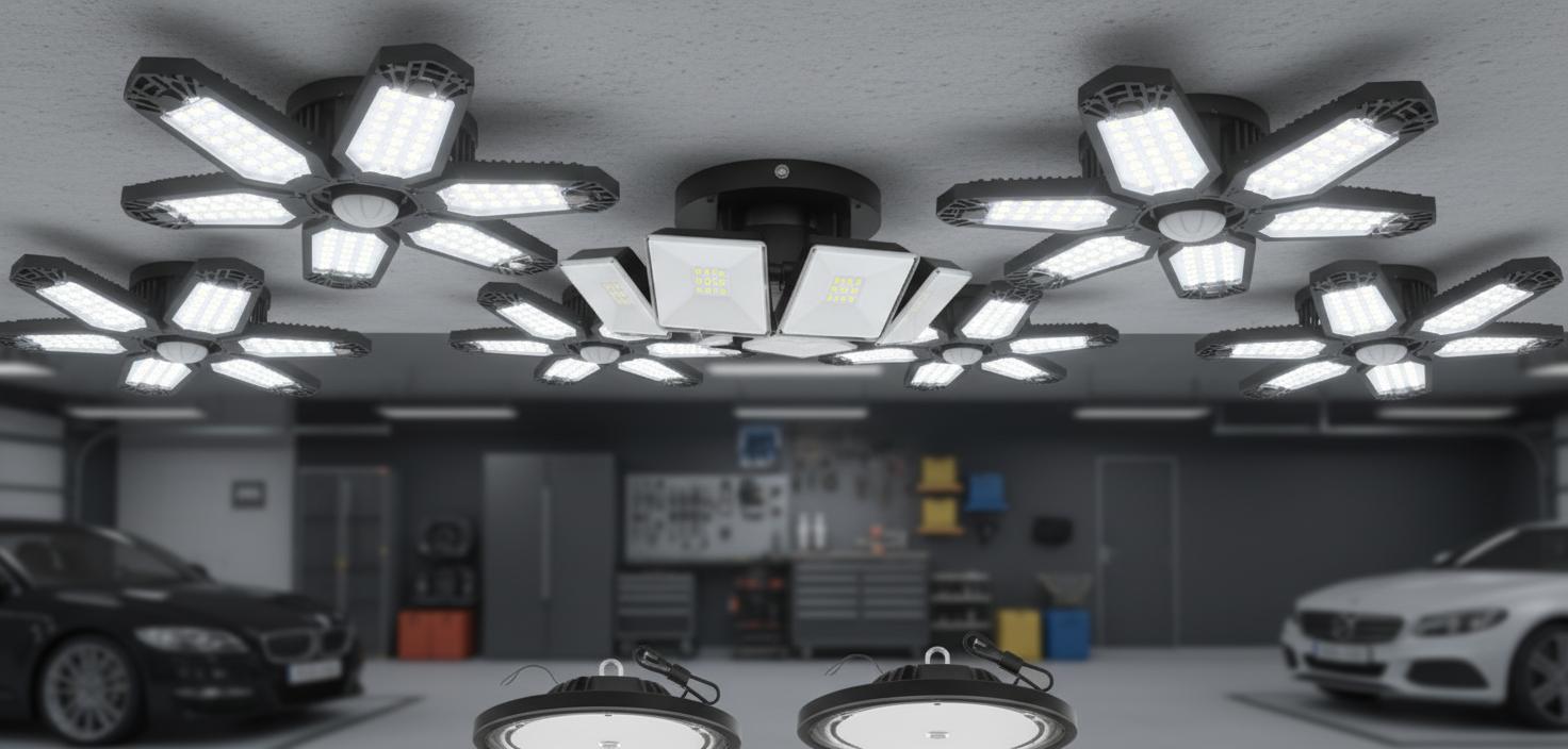 Best Motion-Activated LED Garage Lights - Bright Illumination, Adjustable Panels, and Customizable Settings