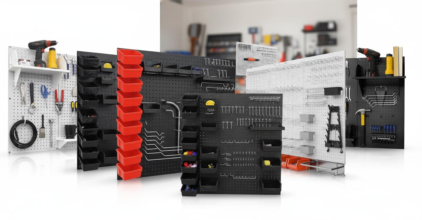 Best Pegboard Tool Organizers - Durable Metal Pegboards, Versatile White Accessories, Efficient Tool Organization