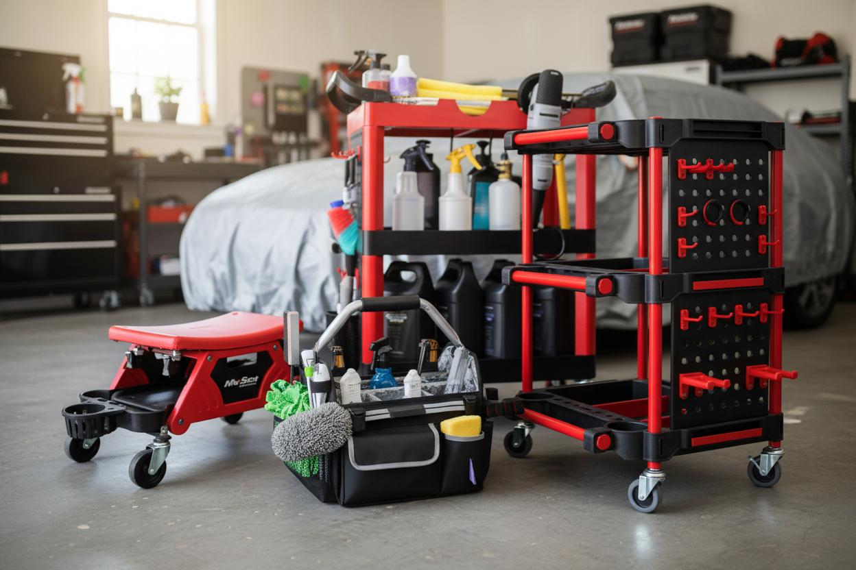 Best Portable Car Detailing Station - Compact Design, Easy Tool Access, Durable Construction