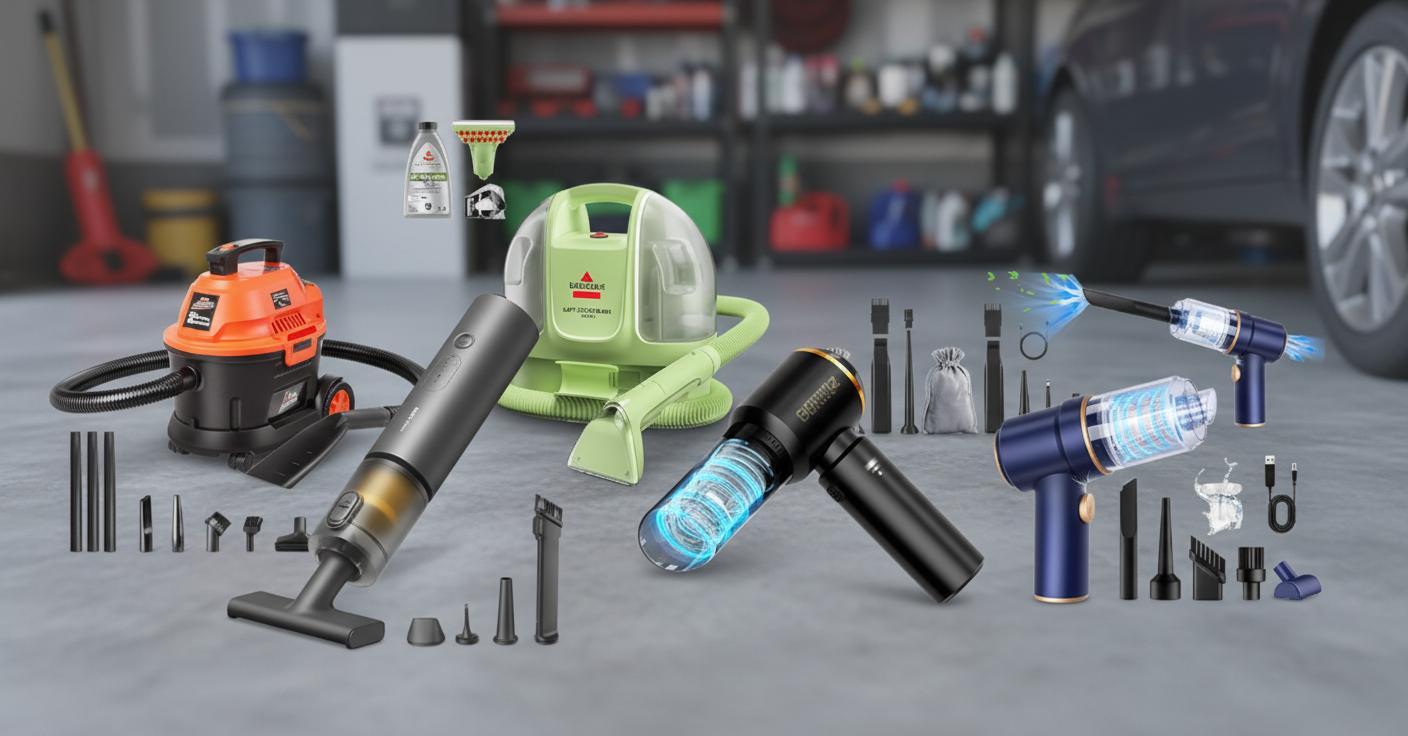 Best Portable Car Detailing Vacuum - Quick Cleanup, Wet and Dry Messes, Home and Vehicle Use