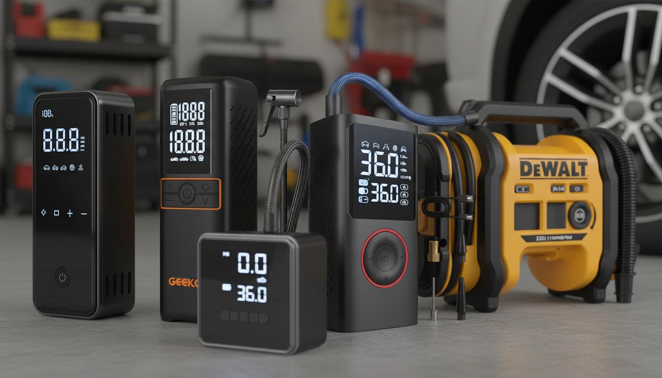 Best Portable Tire Inflator - Fast Inflation, Cordless Design, Powerful Battery Life