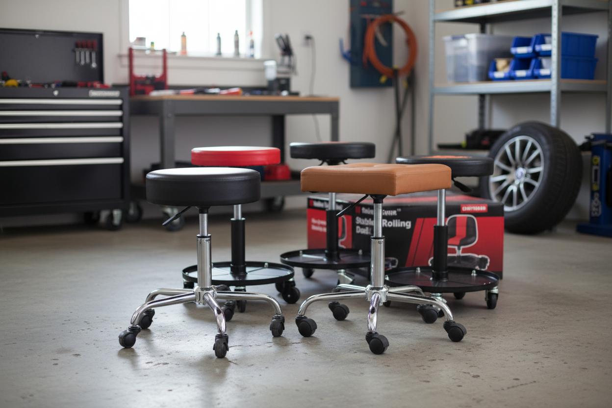 Best Rolling Mechanic Stool - Mobile Comfort, Adjustable Height, and Convenient Tool Storage