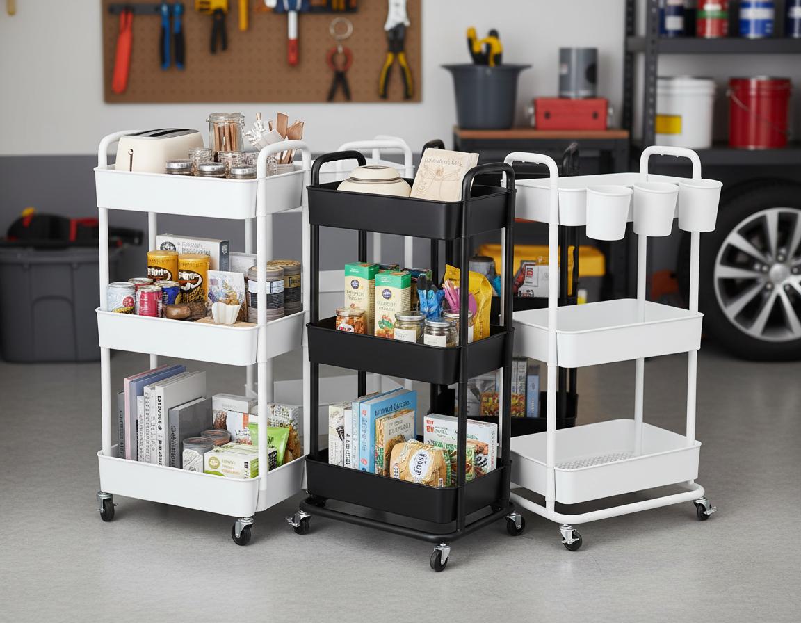 Best Rolling Utility Cart - Versatile Storage, Mobile Design, Secure Lockable Wheels