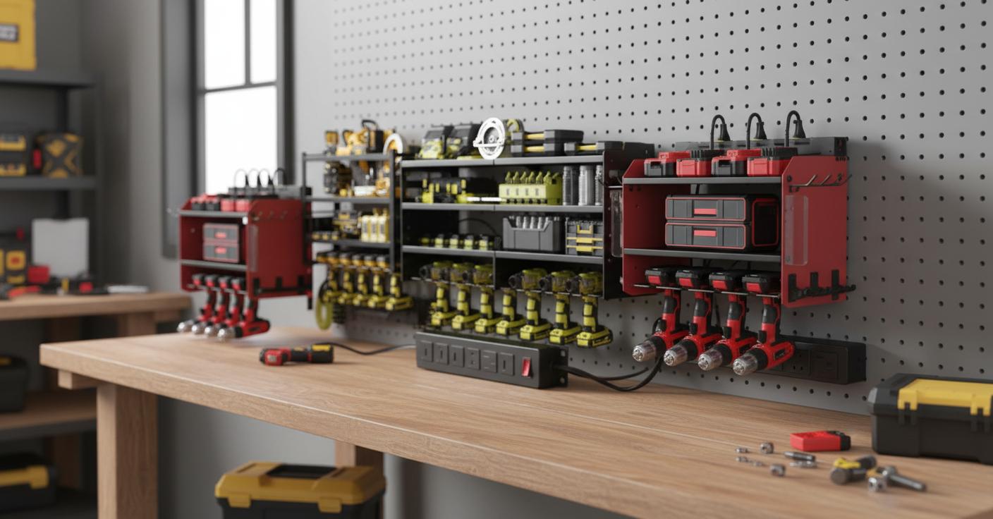 Best Smart Battery Charging Station for Tools - Efficient Organization, Rapid Charging, and Multi-Tool Compatibility
