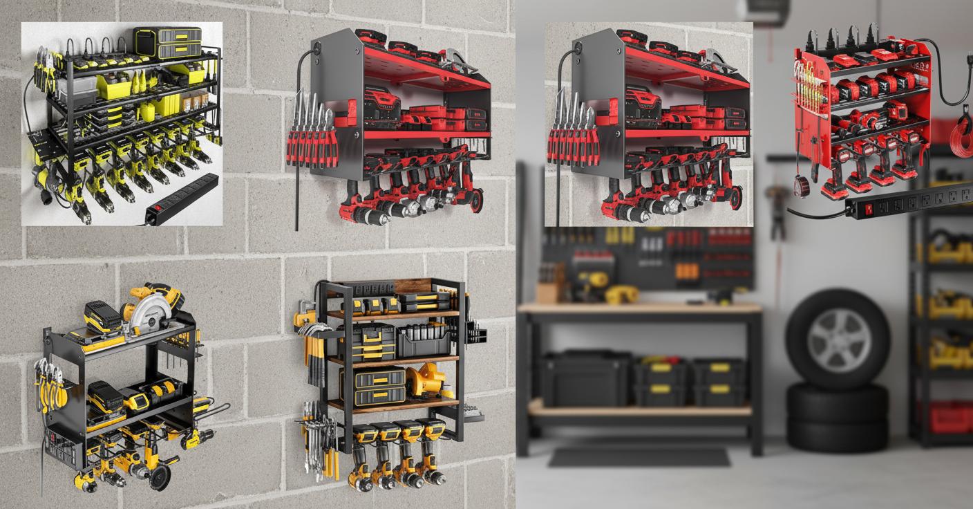 Best Wall-Mounted Battery Charging Station - Efficient Organization, Multiple Device Compatibility, Space-Saving Design