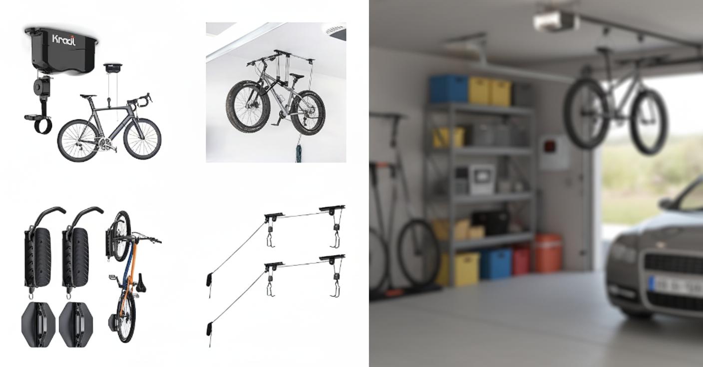 Best Wall-Mounted Bike Lift System - Space-Saving, Easy-to-Use, Durable Ceiling Storage