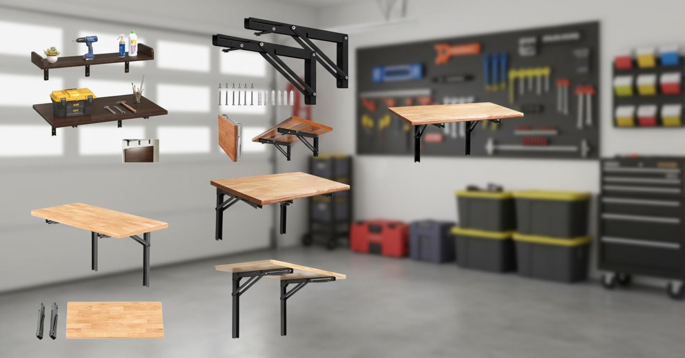 Best Wall-Mounted Foldable Workbench - Space-Saving Design, Heavy-Duty Durability, Easy Installation