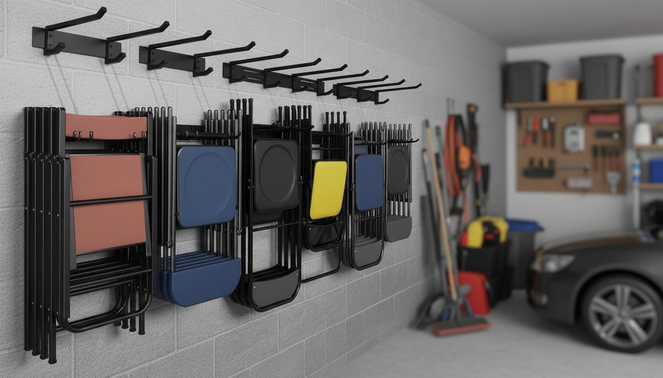Best Wall-Mounted Folding Chair Rack - Heavy-Duty, Adjustable, Space-Saving Storage