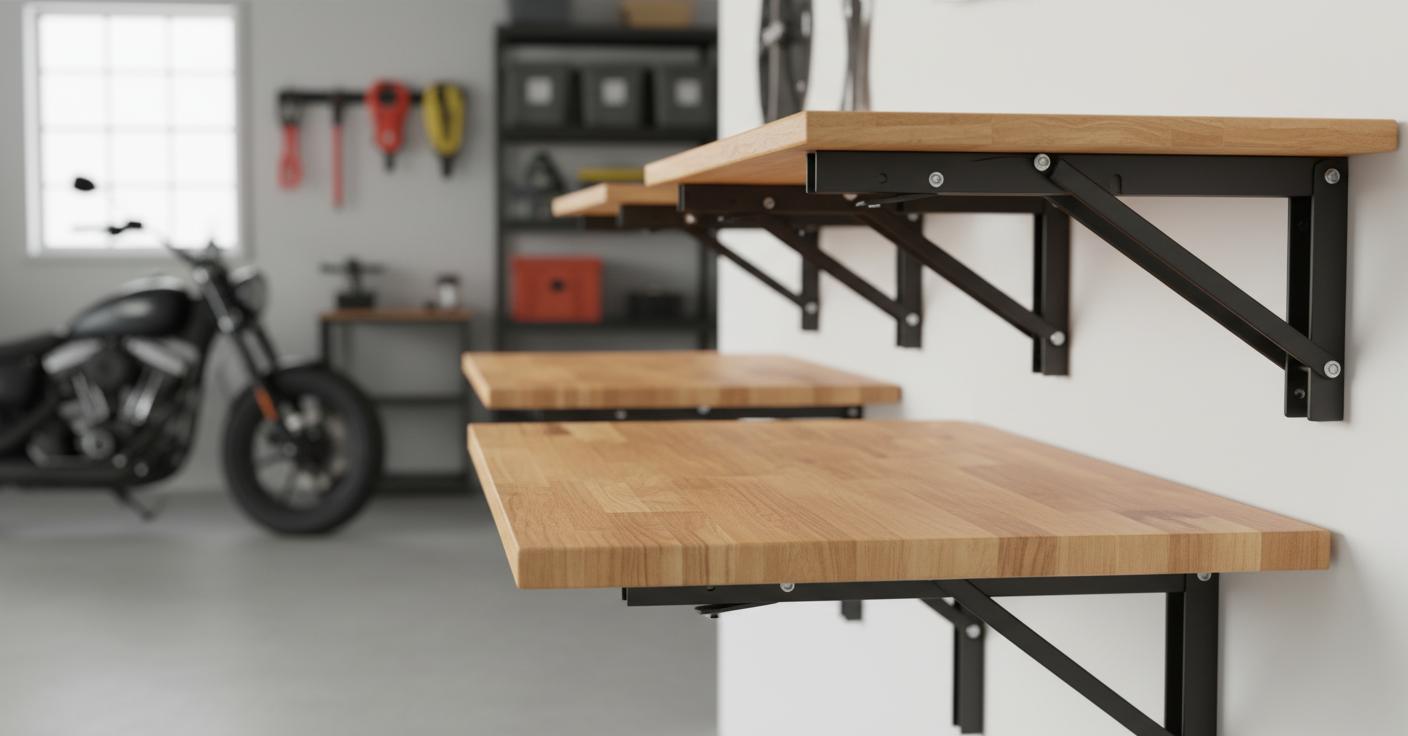 Best Wall-Mounted Folding Workbench - Sturdy Construction, Space-Saving Design, Heavy Load Capacity
