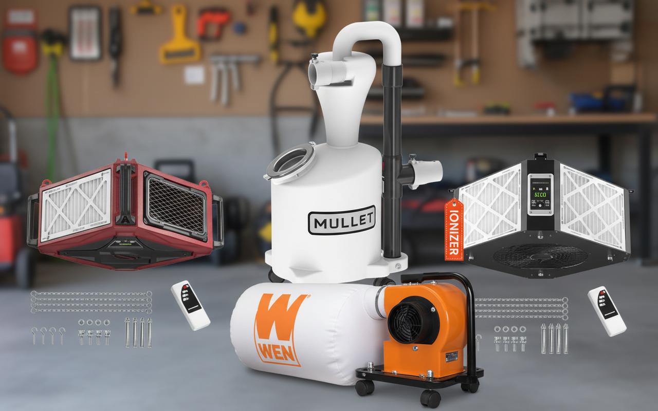 Best Workbench Dust Collection System - Powerful Ceiling-Mounted Design, Remote Control Operation, Adjustable Airflow