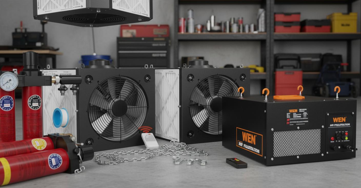 Best Workshop Air Filtration System - High-Capacity Dust Collection, Built-In Ionizer, Efficient Particle Removal