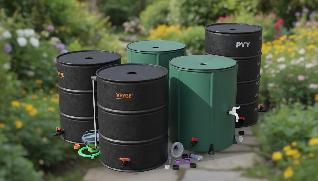 Best Collapsible Rain Barrel - Easy Rainwater Harvesting, Space-Saving Design, Durable Storage Solution