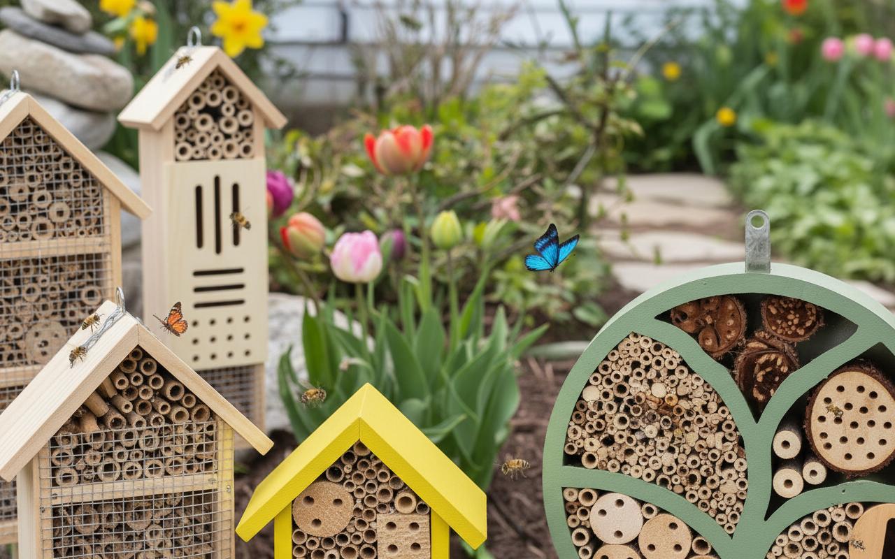 Best Decorative Insect Hotel - Charming Design, Pollinator-Friendly Habitat, Eco-Friendly Materials