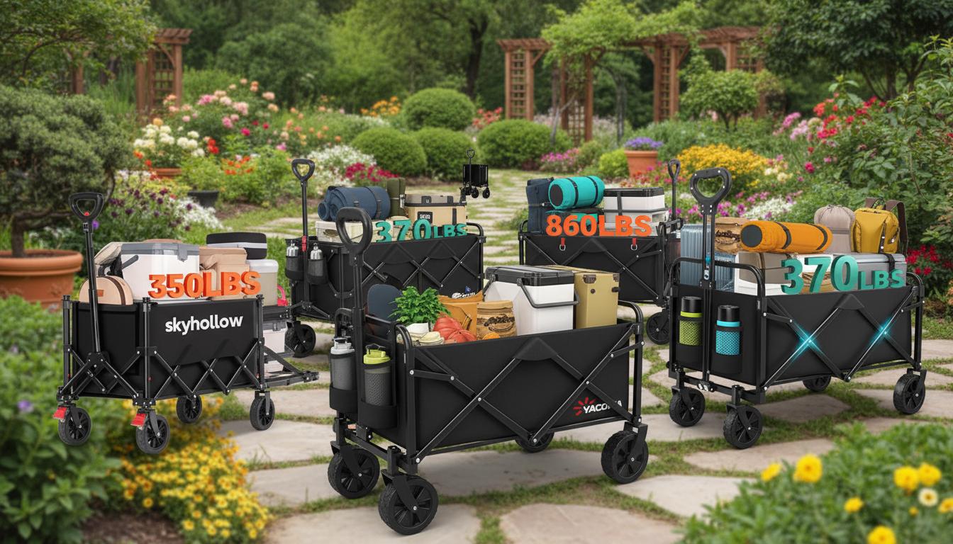 Best Foldable Garden Cart Wagons - Portable Design, Easy Storage, and Versatile Transportation Solution